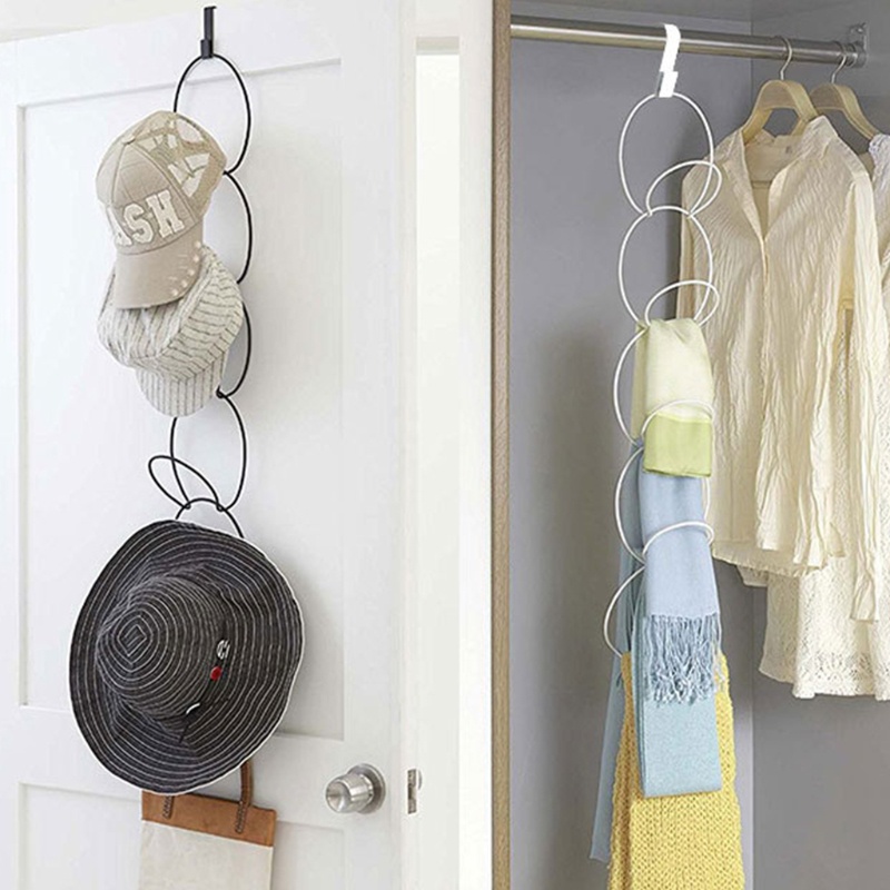 QQ Giá Đỡ Hình Tròn 5 Tầng Dùng Treo Nón/Khăn Choàng/Mũ Gắn Tường Tiện Dụng