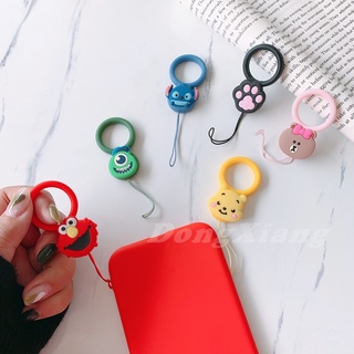 Dây đeo giữ điện thoại thông minh bằng silicone dẻo thiết kế hoạt hình đáng yêu phổ biến