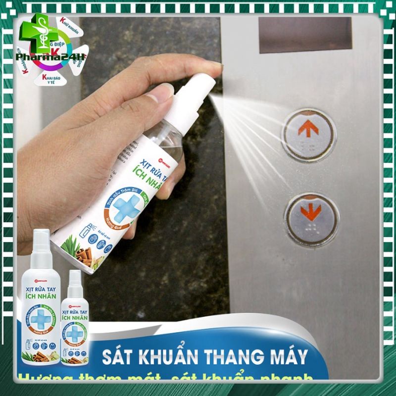 ((Giá sỉ)Chai Xịt Khuẩn Hapicare.Xịt Khuẩn 100ml Làm Sạch Da Dưỡng Ẩm Không Khô Da Diệt Khuẩn Đến 99%