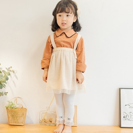 Quần legging  đính nơ cho bé gái 0-3.5 tuổi tiện lợi