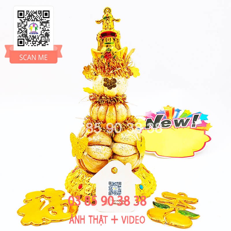 Bông Tỏi Ông Địa Tháp Tỏi Thần Tài 5 Củ Tài Lộc | BigBuy360 - bigbuy360.vn