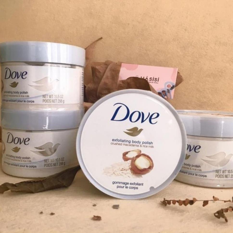 Tẩy da chết Dove Exfoliating Body Polish - Dưỡng da mịn màng tươi sáng hàng Đức 225ml