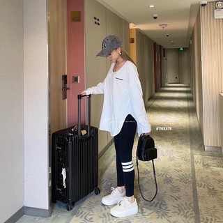 Quần legging nỉ sọc co giãn