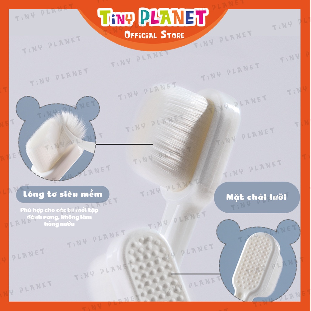 Bàn chải đánh răng lông cotton siêu mềm cho bé từ 2 tuổi Mini Soft