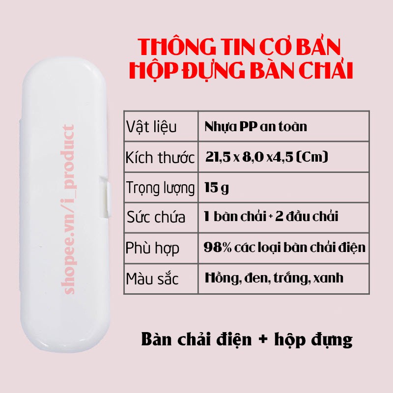 Hộp đựng bàn chải đánh răng điện bảo quản tốt các loại bàn chải khi di chuyển