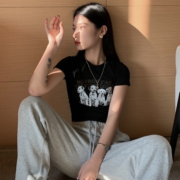 Áo Thun Tay Ngắn Cổ Tròn 49582 Dễ Phối Đồ