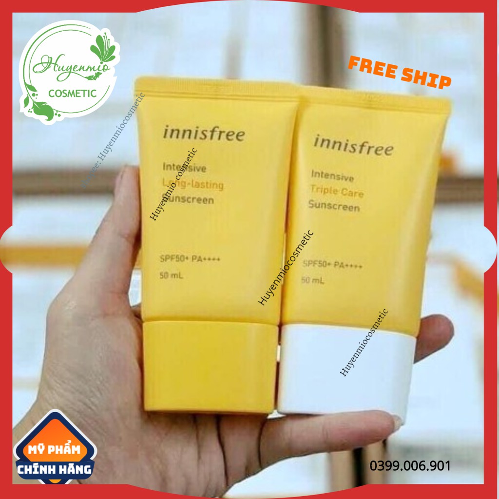 Kem chống nắng Innisfree triple care mini + Fullsize -Huynmio | BigBuy360 - bigbuy360.vn