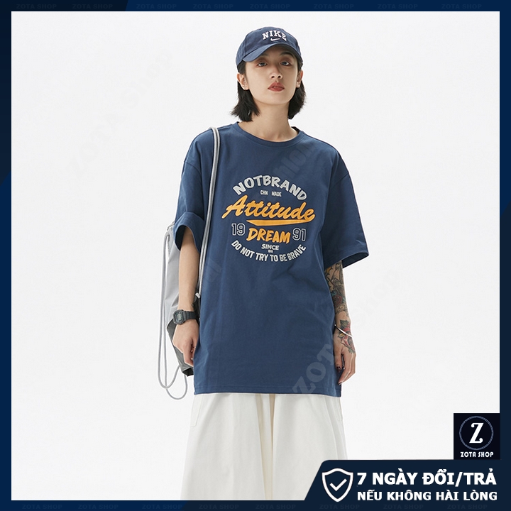 Áo thun nam tay lỡ unisex ZOTA, áo phông form rộng oversize Attitude Dream NTL612