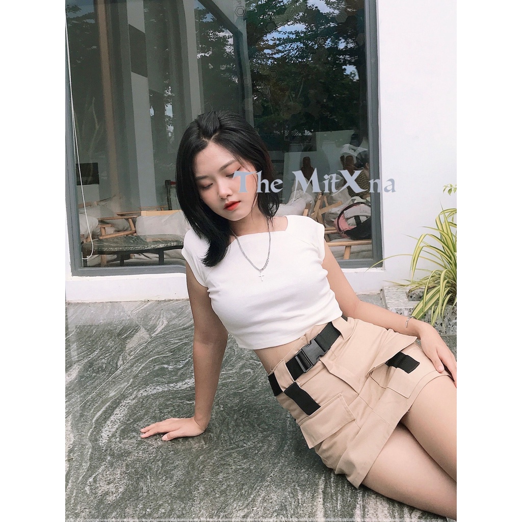 Chân váy ôm phối túi cá tính kaki co giãn, tặng kèm dây nịch - ảnh thật mẫu Shop chụp | BigBuy360 - bigbuy360.vn