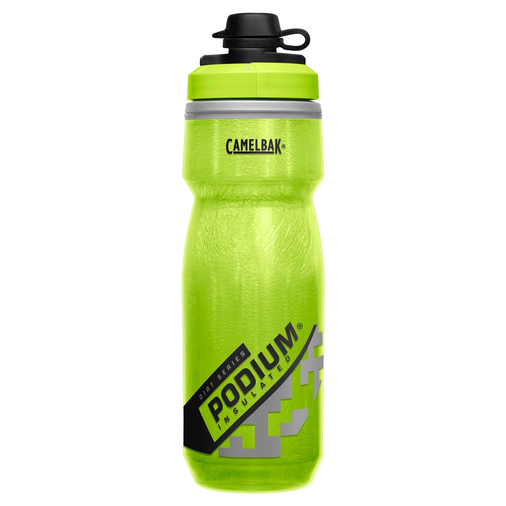 [CHÍNH HÃNG] Bình Nước Xe Đạp Thể Thao Cách Nhiệt Camelbak Podium Chill Dirt Series 620ml Có Nắp Đậy - Xanh lá