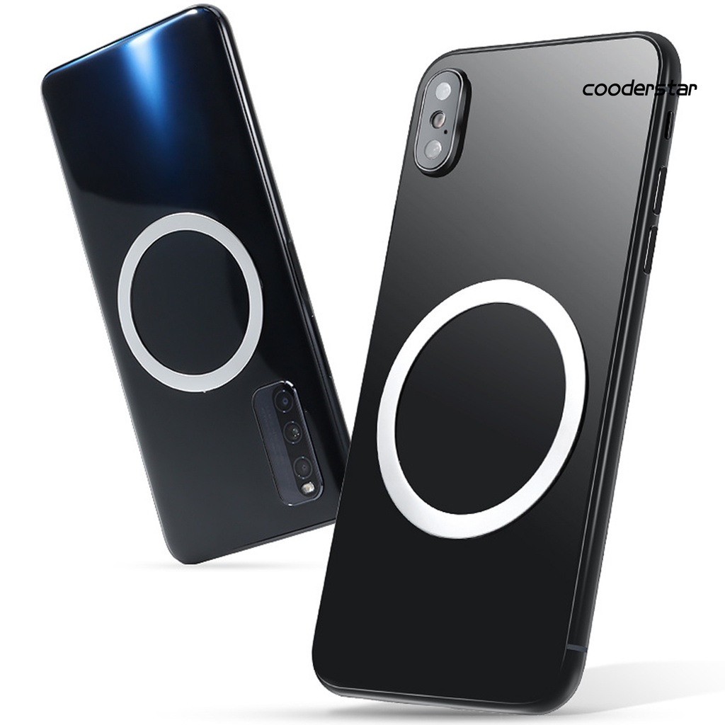 Set 2 Miếng Dán Kim Loại Hình Tròn Dùng Để Giữ Điện Thoại Giá Đỡ