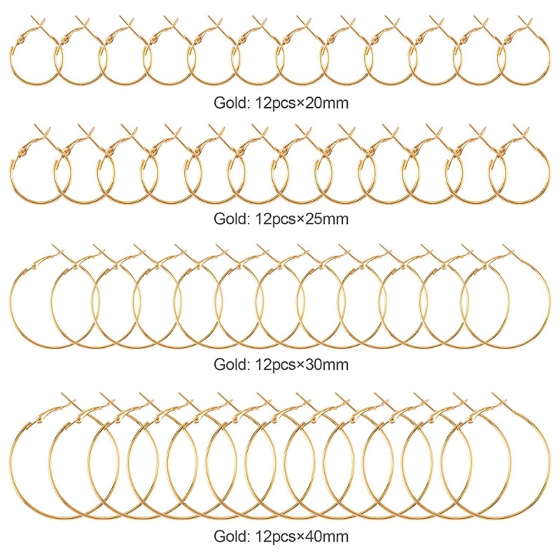 Set 96 Khoen Tròn Bằng Hợp Kim Làm Trang Sức Thủ Công