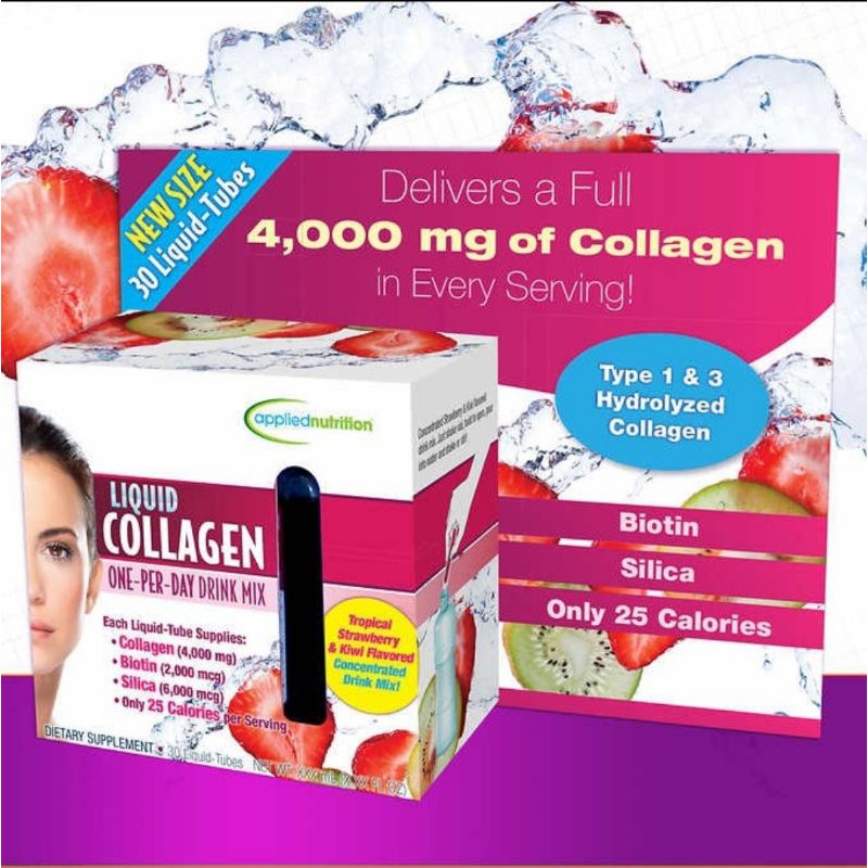 Hộp đựng 30 ống collagen dạng Nước Liquid 4000mg