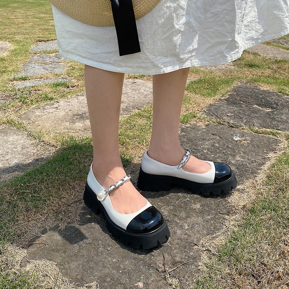 Giày Mary Janes dáng hot trend quai đính hạt mã 329