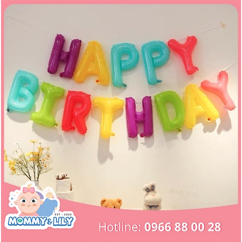 Bóng nhôm Happy Birthday trang trí tiệc sinh nhật