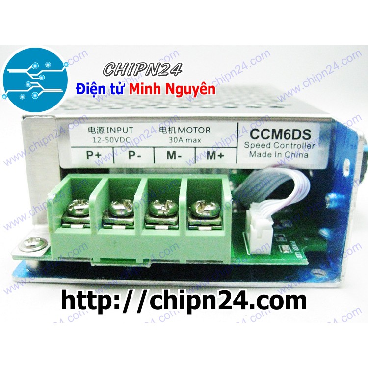 [1 CÁI] (E155) Dimmer DC 30A 12V 24V 36V 48V (Có hộp bảo vệ)