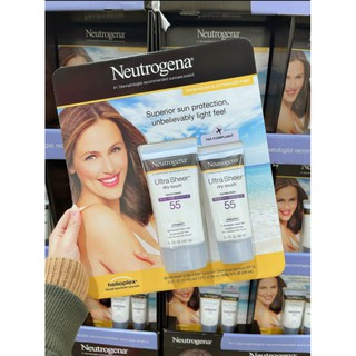[Bill Mỹ] Set kem chống nắng Neutrogena spf55 ultra sheer 88ml / 147ml