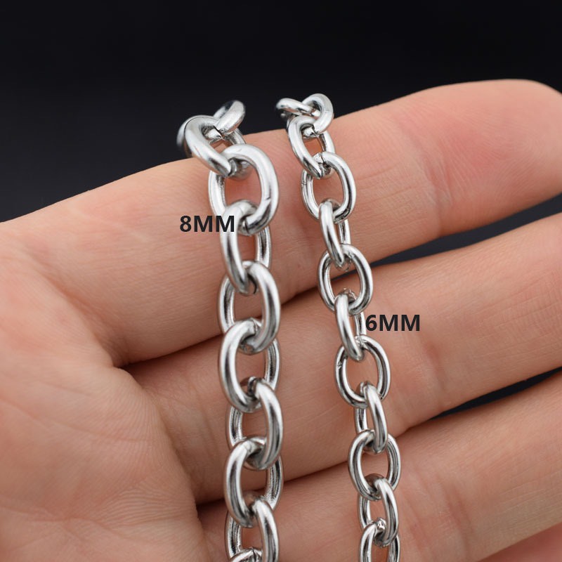 Vòng Tay Lắc Tay Nam Nữ Xích Tròn Thép Titan Không Gỉ B07