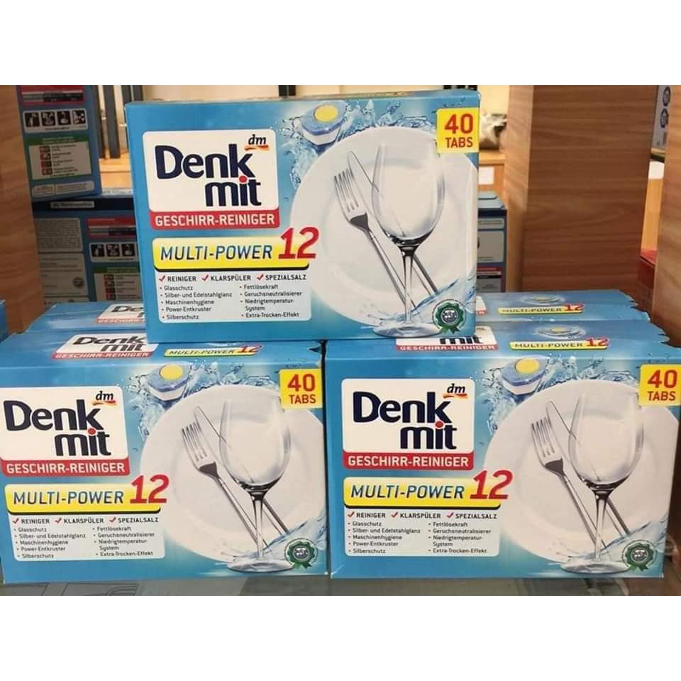 VIÊN RỬA BÁT DENKMIT DÀNH CHO MÁY RỬA CHÉN BÁT40 viên hàng Đức