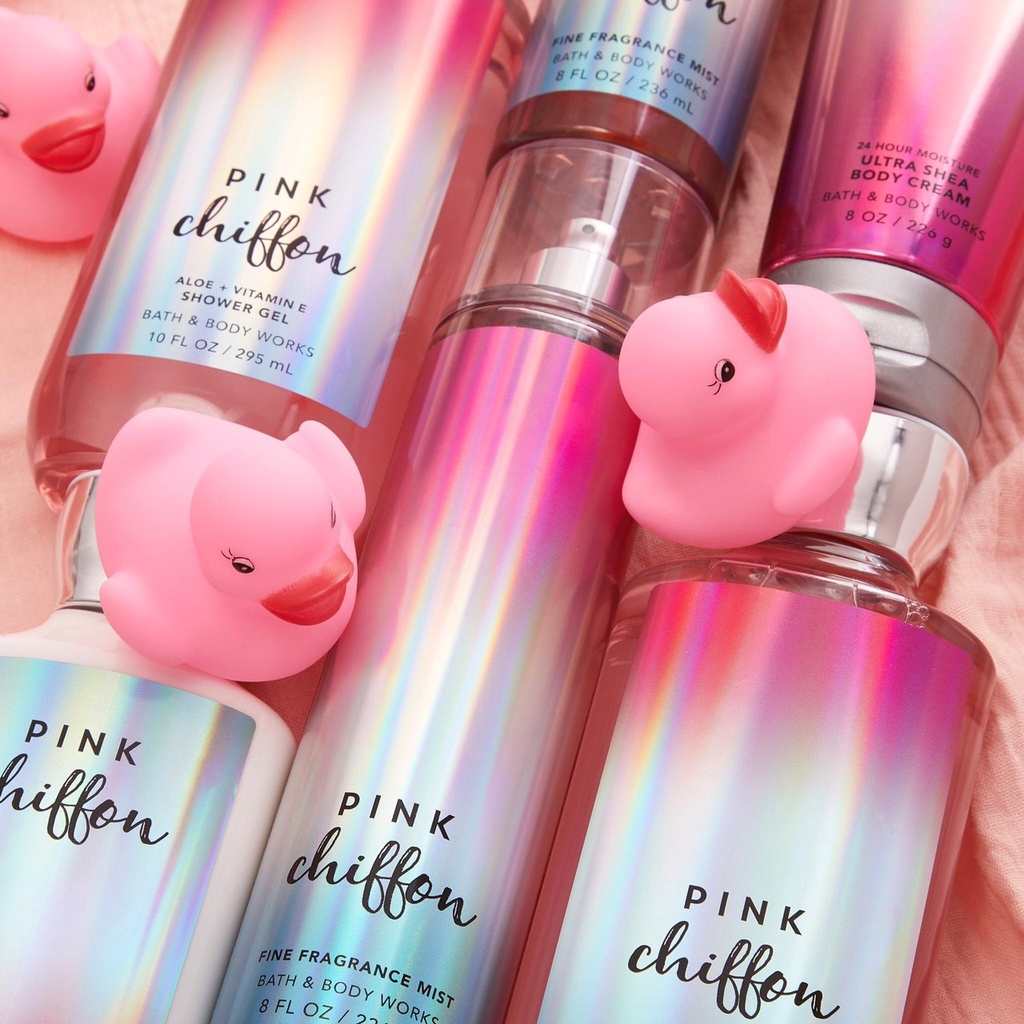 PINK CHIFFON | Bộ Sản Phẩm Gel Tắm -  Dưỡng Thể - Xịt Thơm Toàn Thân Bath &amp; Body Works Body Care