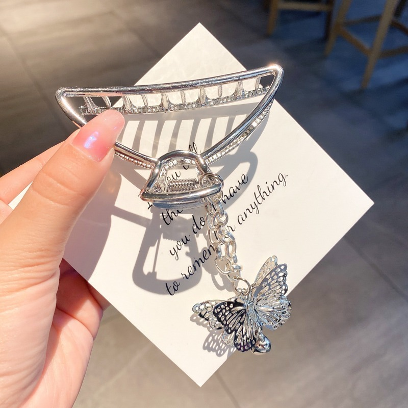 Kẹp Tóc Kim Loại Màu Trơn Phong Cách Hàn Quốc Cho Nữ