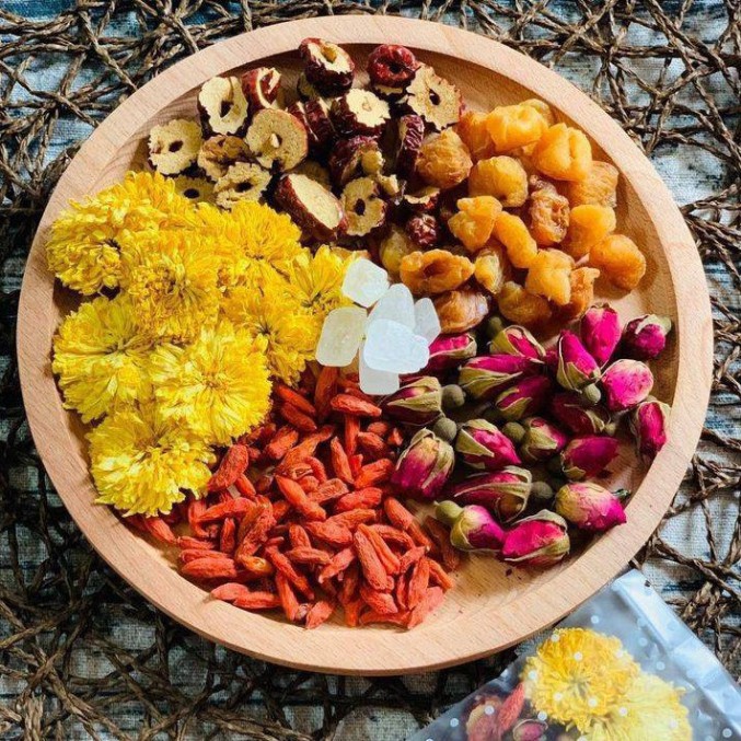 [ Now Ship] Trà Hoa Dưỡng Nhan Giải Nhiệt Cung Đình, Tặng Kèm Công Thức - TUYẾT NHUNG | Thế Giới Skin Care