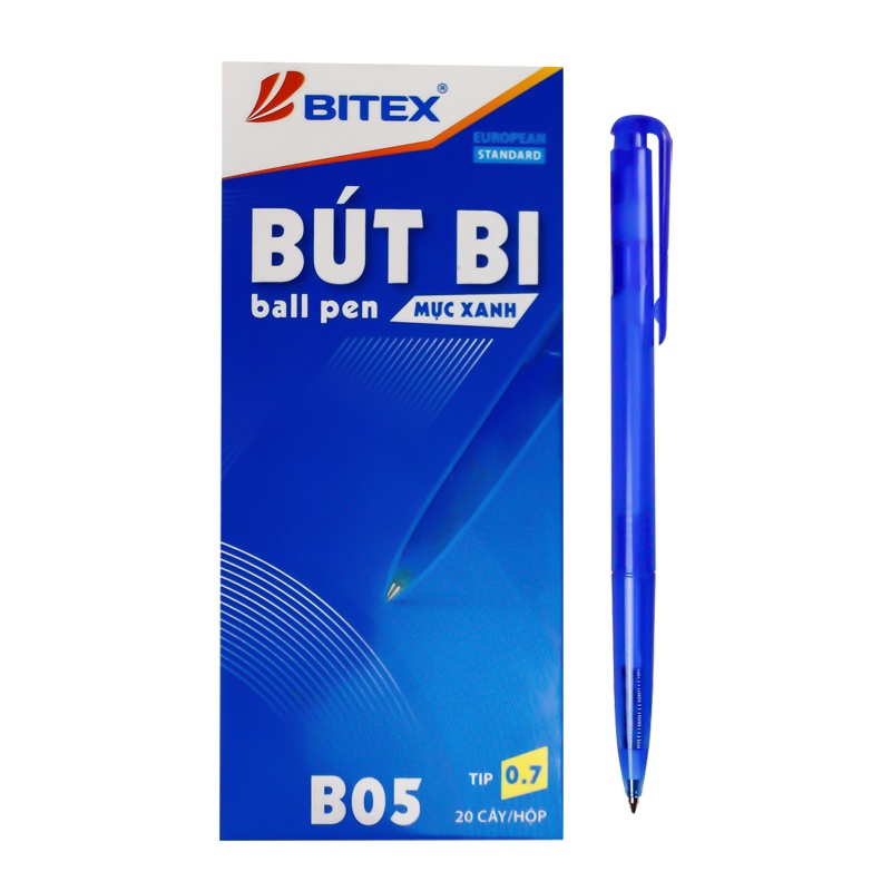 Bút bi Bitex mực xanh B05 (1 cây)