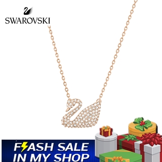 FLASH SALE 100% Swarovski Dây Chuyền Nữ SWAN Kết cấu pha lê mặt dây chuyền thiên nga cổ điển FASHION Necklace trang sức đeo Trang sức