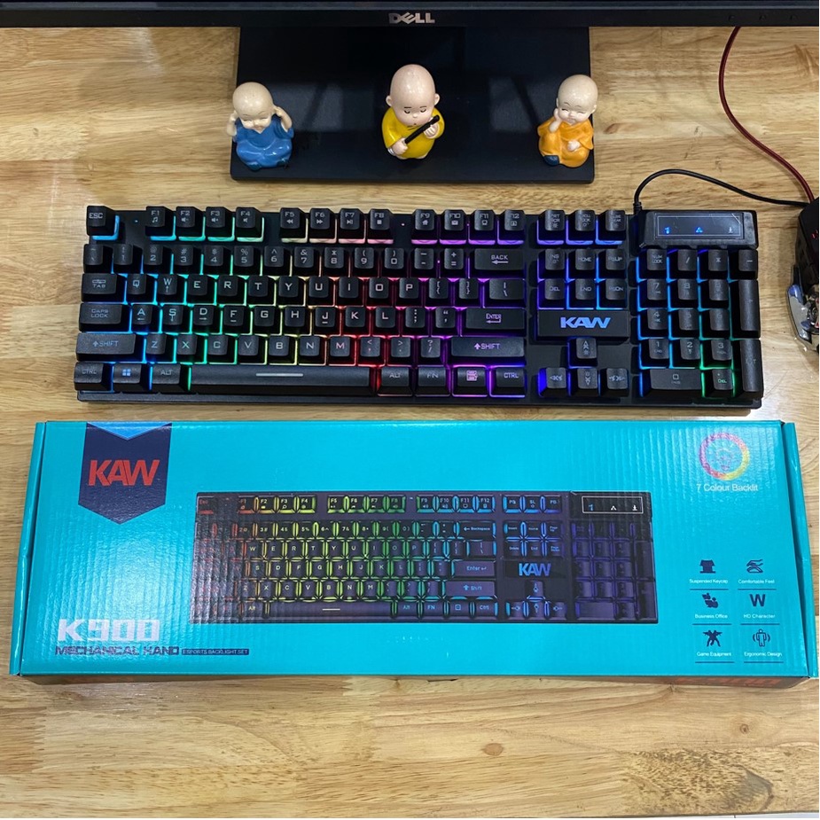 ✔️ Bàn Phím Máy Tính Led K900 Chuyên Game Giả Cơ Rất Nhạy Và Nẩy, Công Nghệ Đèn Led, Bàn Phím Chơi Game Đẹp