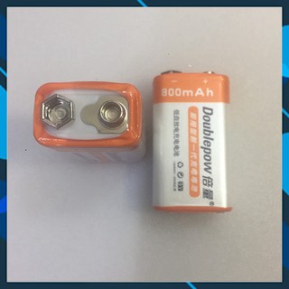 [RẺ VÔ ĐỊCH] pin sạc 9v vuông 800mAh doublepow ( HỘP 2 VIÊN ) sử dụng lâu dài