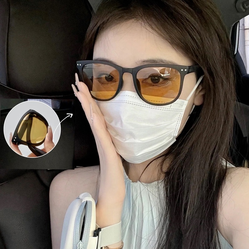 Kính Mát Thời Trang Chống Tia UV Phong Cách Hàn Quốc Dành Cho Nam Và Nữ