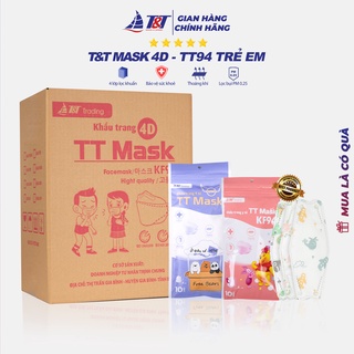 Thùng 300 chiếc Khẩu trang cho bé 4DKF94 T&T MASK 4 lớp kháng khuẩn lọc bụi