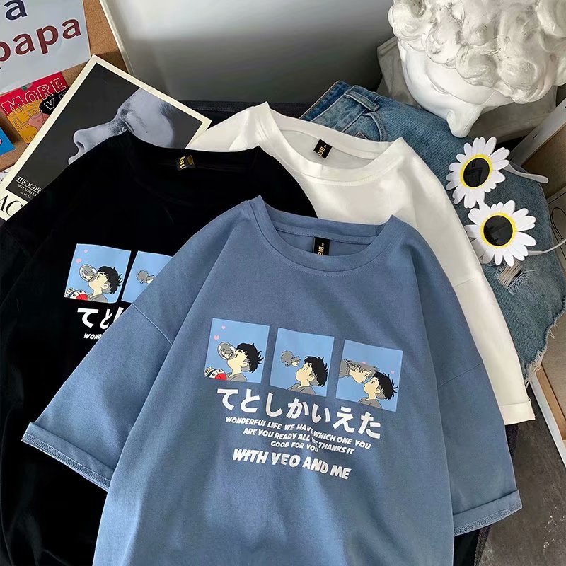 Áo thun tay ngắn form rộng thoải mái có size từ S-5XL