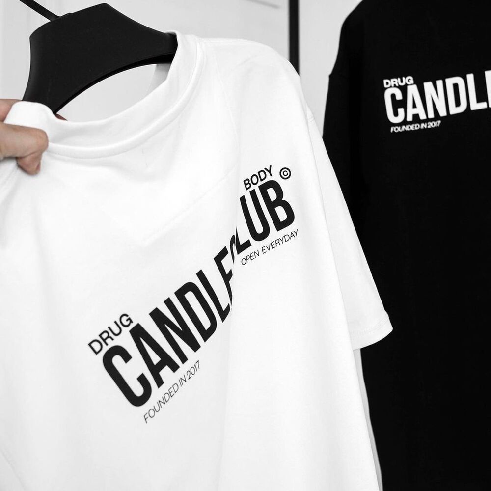 Áo thun, áo phông nam nữ Candles club vải cotton co giãn 4 chiều thấm hút mồ hôi from rộng