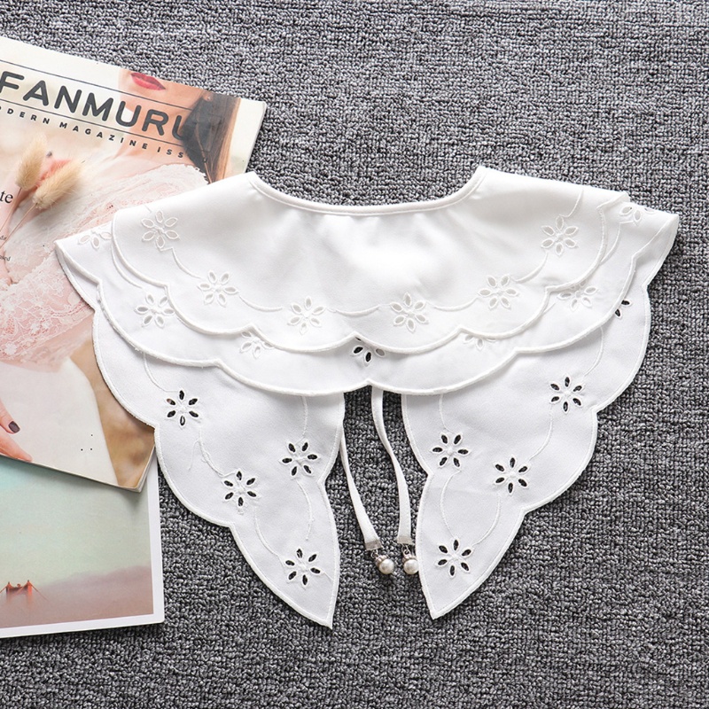 Vòng Cổ Hai Lớp Thêu Hoa Đính Ngọc Trai Phong Cách Lolita Dành Cho Nữ