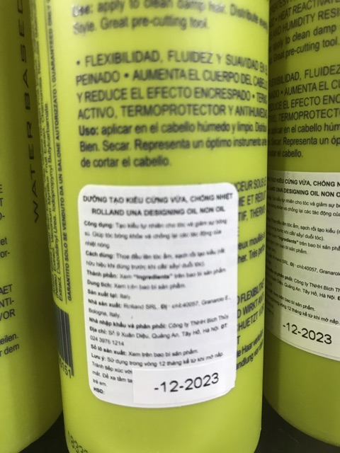 Dưỡng tóc tạo kiểu ROLLAND UNA Italia 250ml