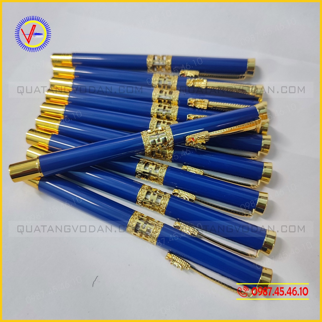 Bút ký kim loại đầu rồng khắc tên, logo  - XANH | QUÀ TẶNG VỎ ĐẠN