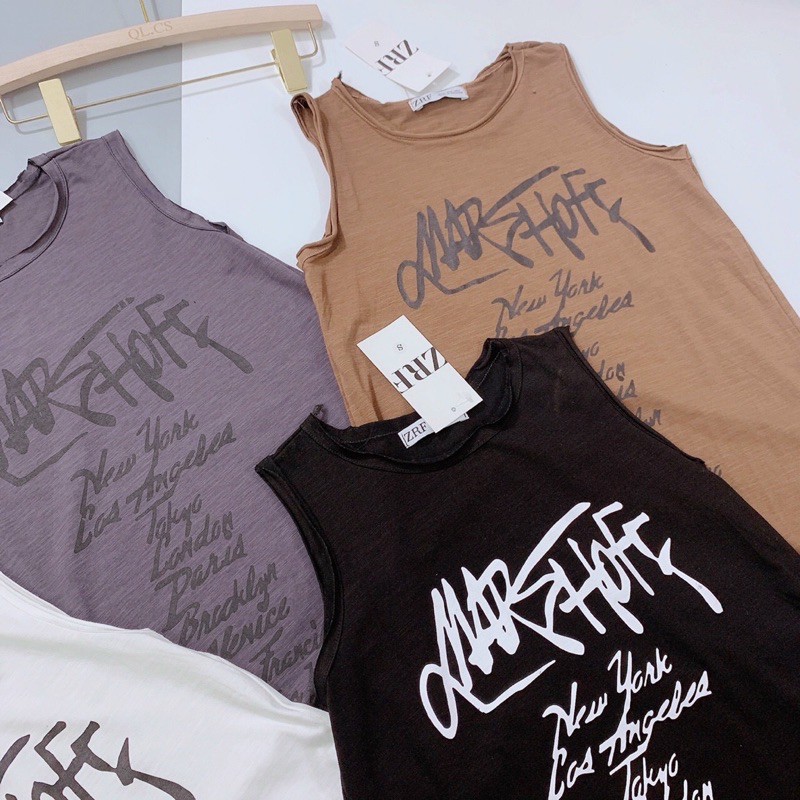 [Mã FAMAYWA giảm 10K đơn 50K] ÁO BA LỖ NỮ RÁCH IN CHỮ | BigBuy360 - bigbuy360.vn