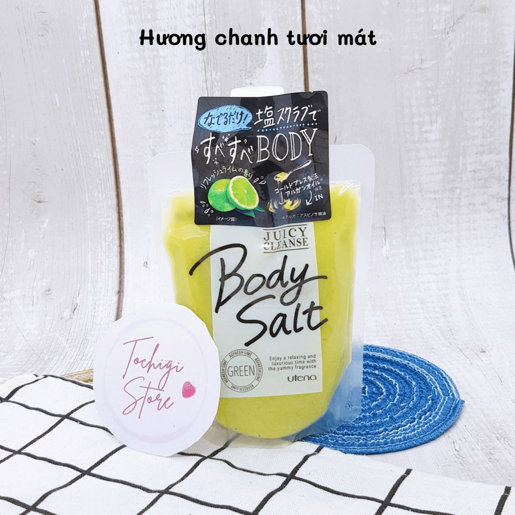 Muối tẩy tế bào chết toàn thân Utena Body Salt Juicy Cleanse Nhật Bản (300g)