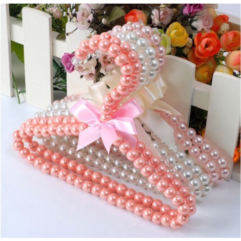 1 Móc Treo Quần Áo Đính Nơ Và Ngọc Trai Thời Trang Cho Thú Cưng
