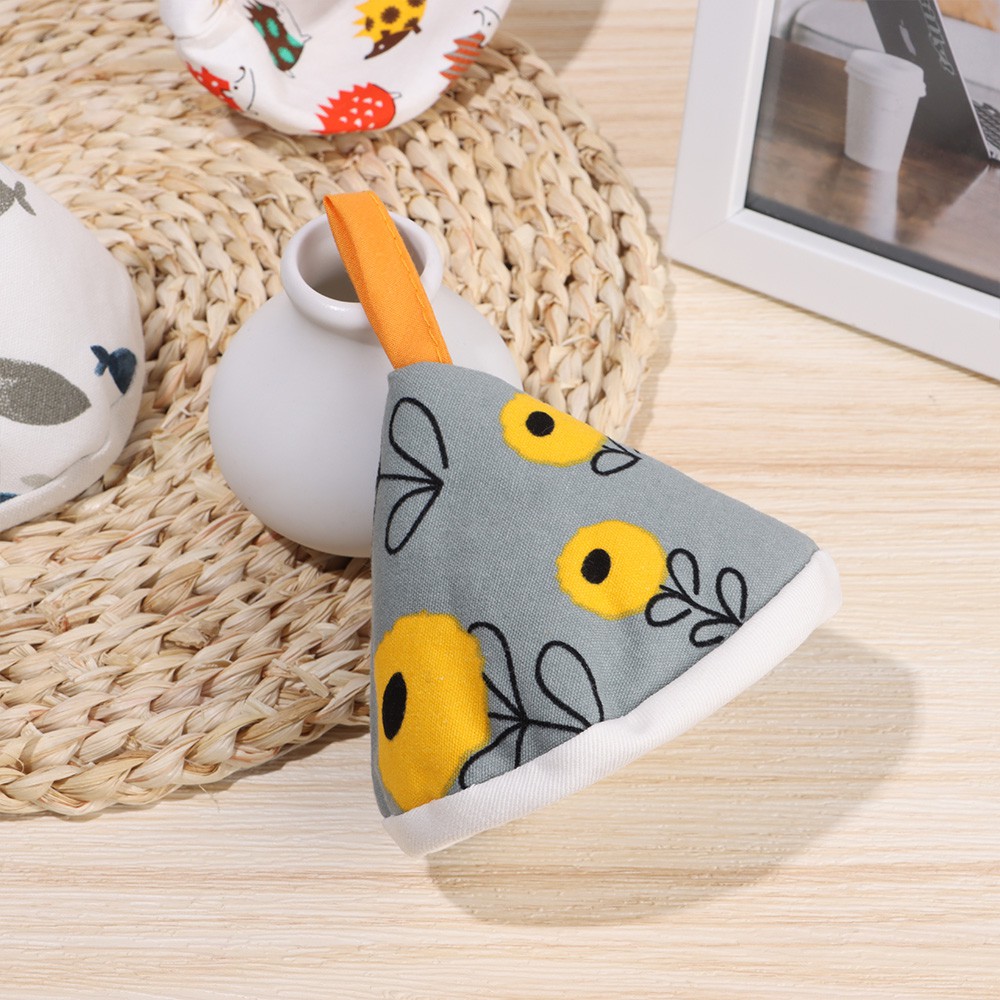 Vỏ Bọc Tay Cầm Xoong Nồi Hình Tam Giác Bằng Vải Cách Nhiệt Chống Bỏng