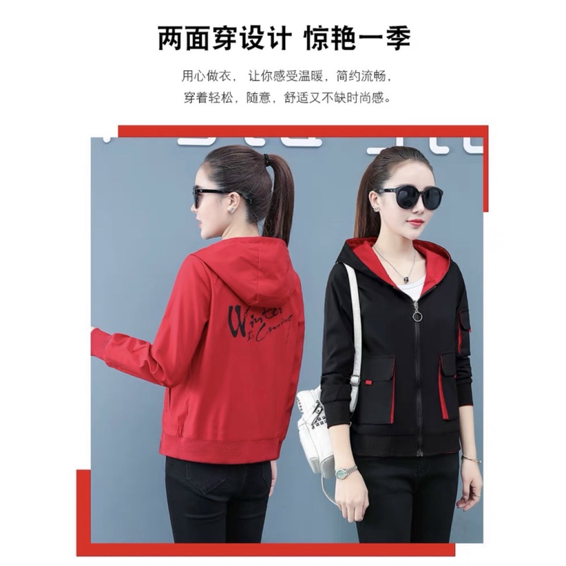 &quot;&quot;[FREE SHIP] Áo Khoác Hoodie- Áo Khoác Sweater- Áo Khoác Nỉ- Áo Khoác Kaki Nữ Mặc Được 2 Mặt Cực Tiện Lợi Dễ Phối Đồ TU