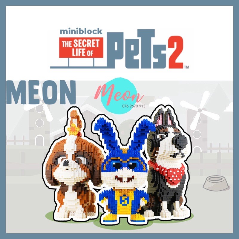 Mini BXếp hình lego miniblock- Chó Rooster