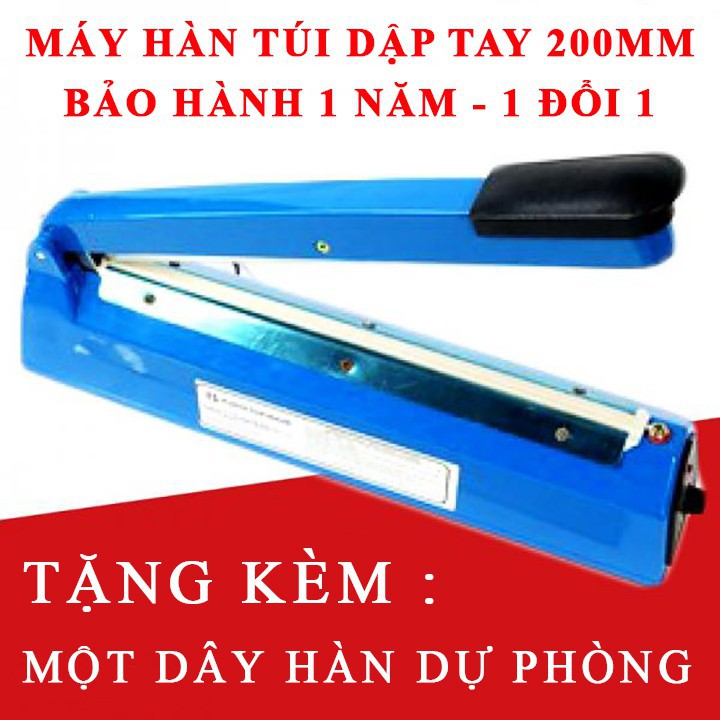 Máy Hàn Miệng Túi Nilon Dập Tay + Tặng Kèm 1 Dây Hàn Sơ Cua