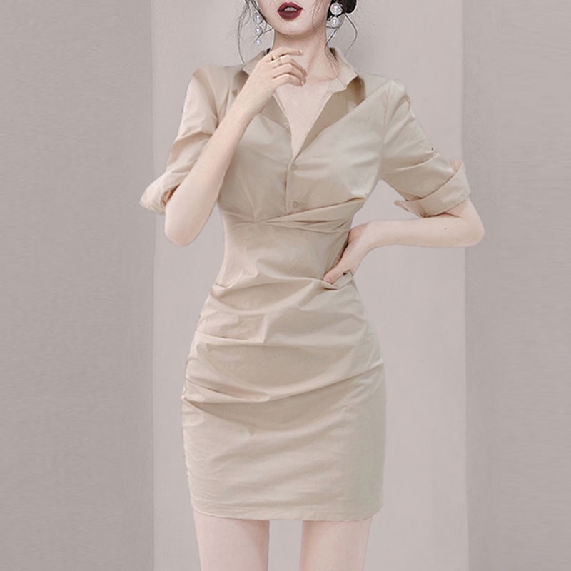 Đầm Sơ Mi Dáng Ôm Thời Trang Mùa Hè Hàng Mới 2022