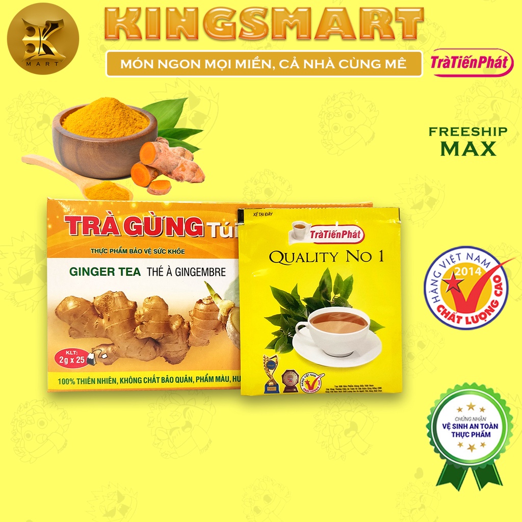 Trà Gừng Túi Lọc 50G Làm Ấm Cơ Thể, Chống Cô Vy