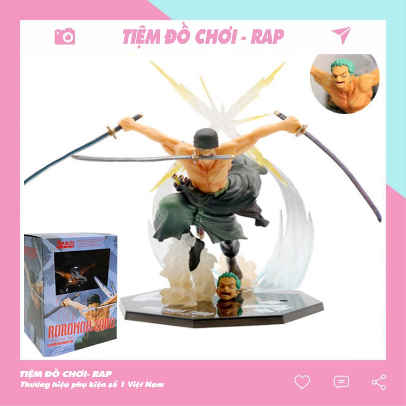 Mô hình Zoro (2 đầu) trạng thái chiến đấu ver 2 cao 17cm - Figure Tượng One piece