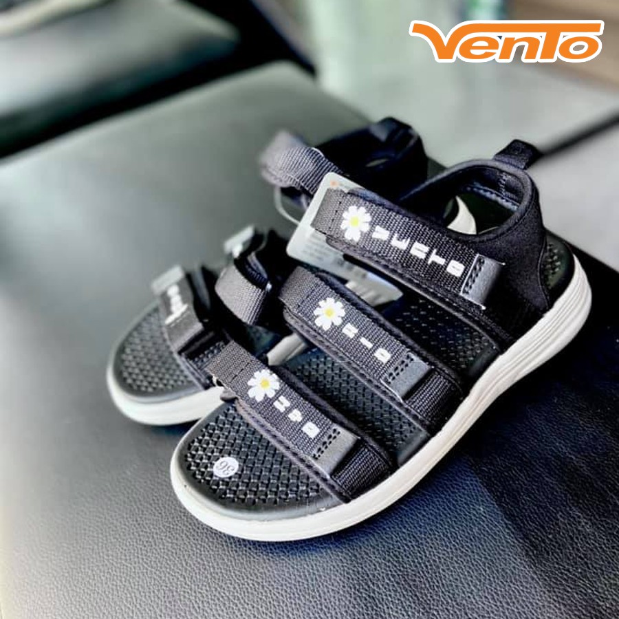 Sandal Vento SD-NB106 Màu Đen Họa Tiết Hoa Cúc