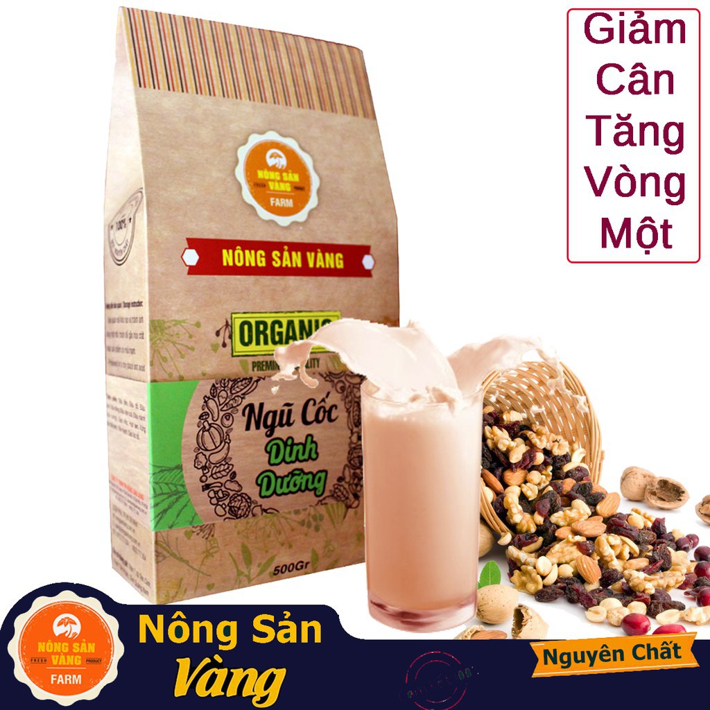 [Hot] Ngũ Cốc Không Đường Hộp 500gr - Nông Sản Vàng