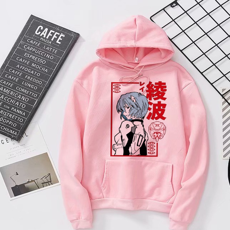 Áo Hoodie Unisex In Hình Rei Ayanami Evangelion Phong Cách Nhật Bản
